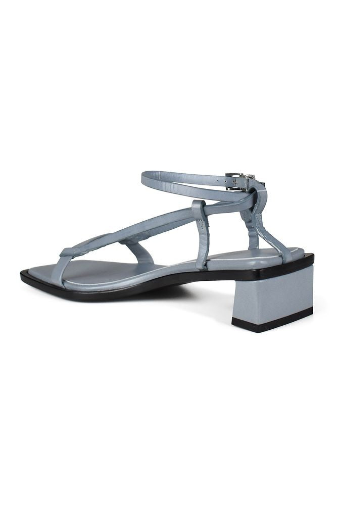 Anest Collective Smooth Leather Sandals With Cross-Over Ankle Strap