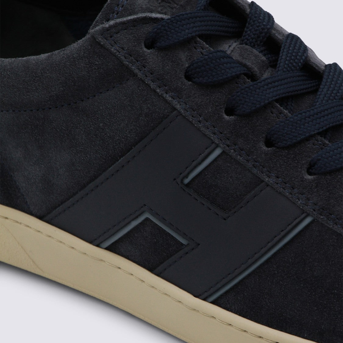 Hogan Low-Top Suede Sneakers With Stitched Detailing