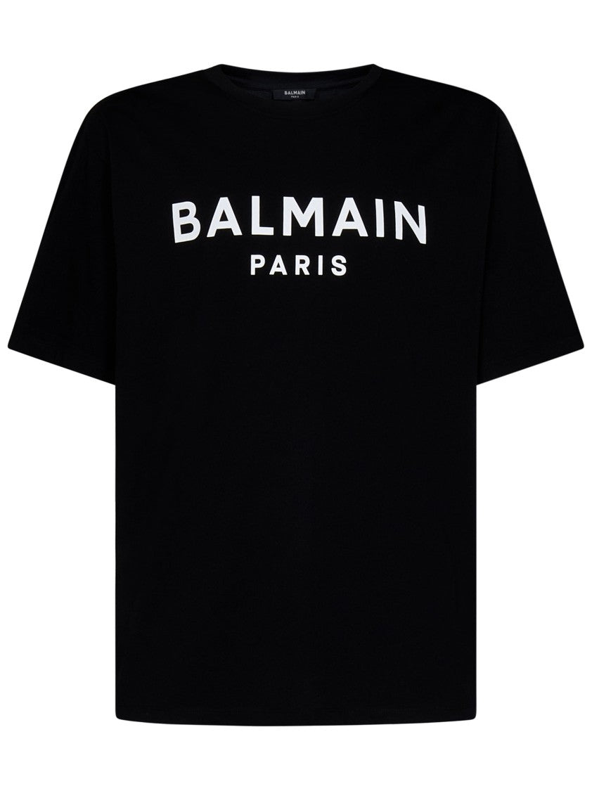 Balmain Relaxed Fit Cotton T-Shirt With Bold Logo Print