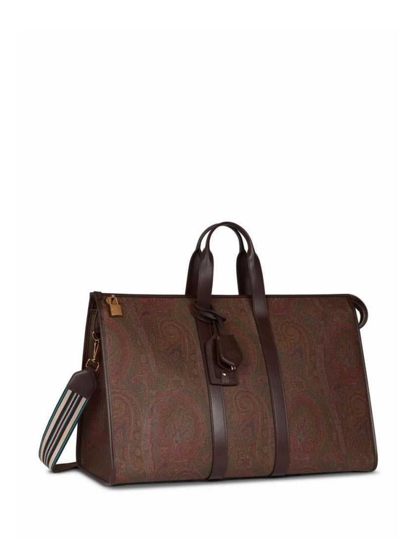 Etro Paisley Jacquard Handbag With Leather Trim