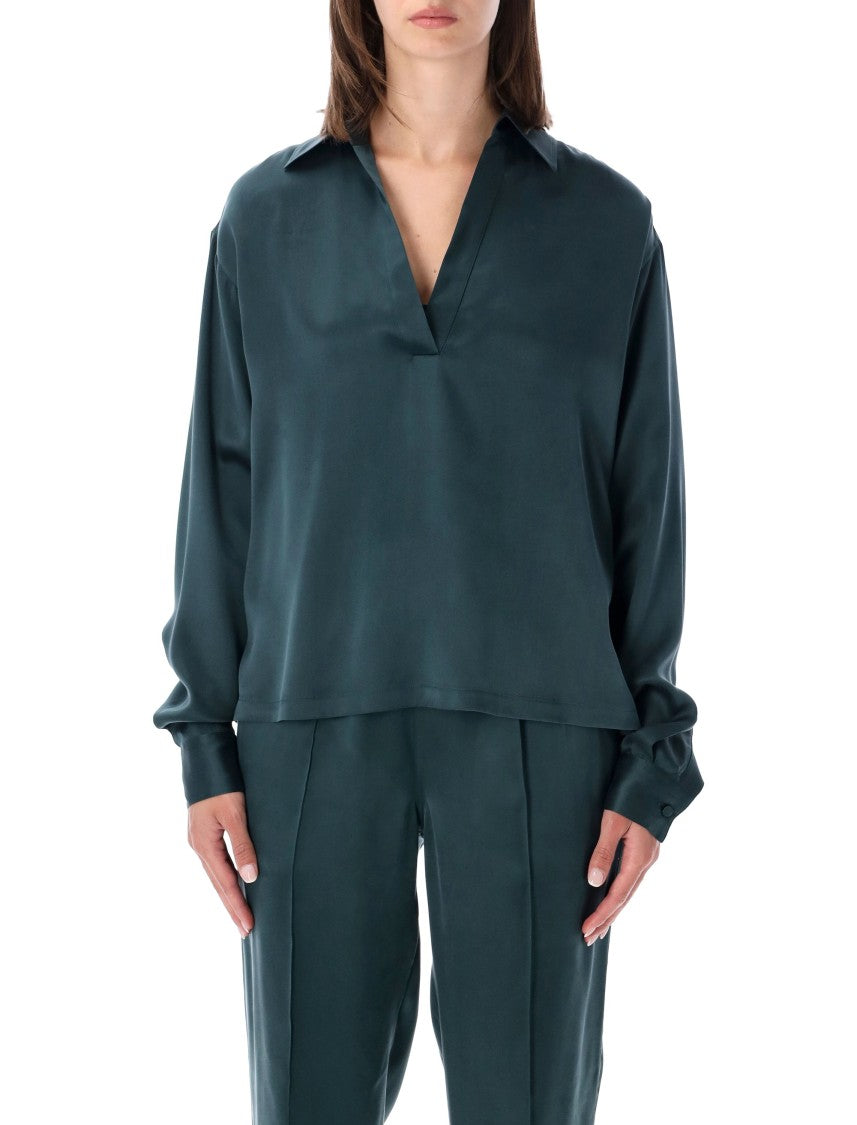 Tom Ford Silk Satin Polo Shirt
