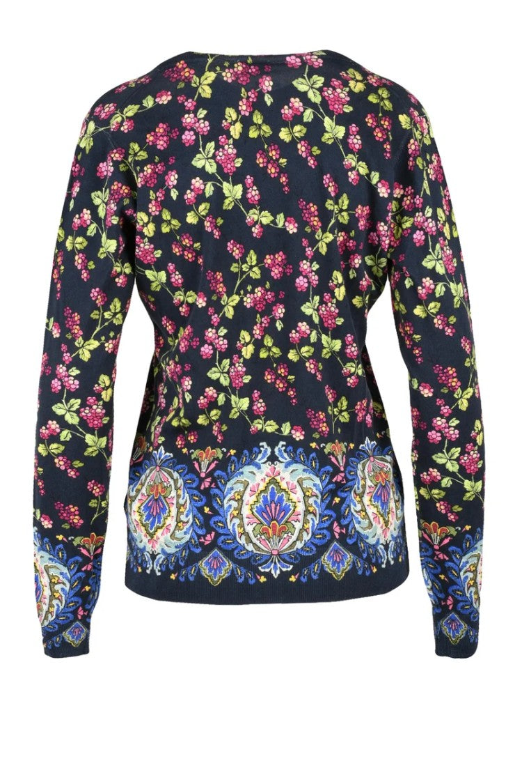 Etro Under Jacket Silk Elastane - Blue/Pink