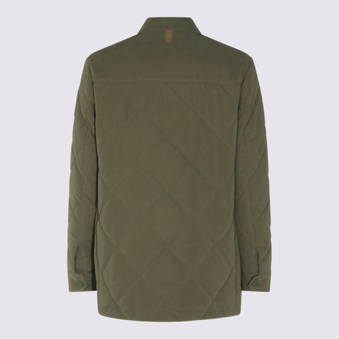 Canali Quilted Casual Jacket With Classic Collar And Functional Pockets