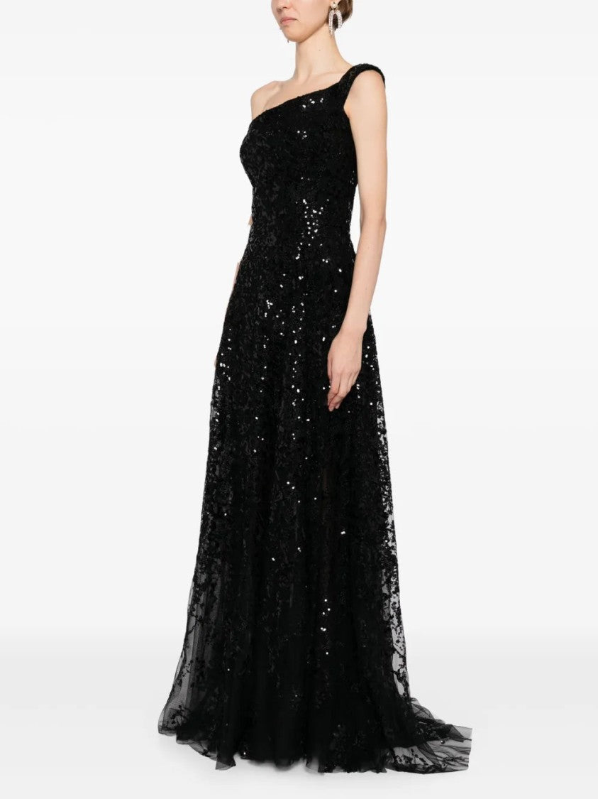 Saiid Kobeisy Off-Shoulder Long Embroidered Dress