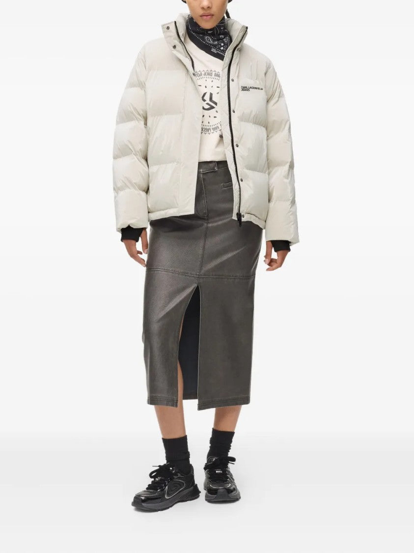 Karl Lagerfeld Structured Giubbino Jacket With Fitted Waist