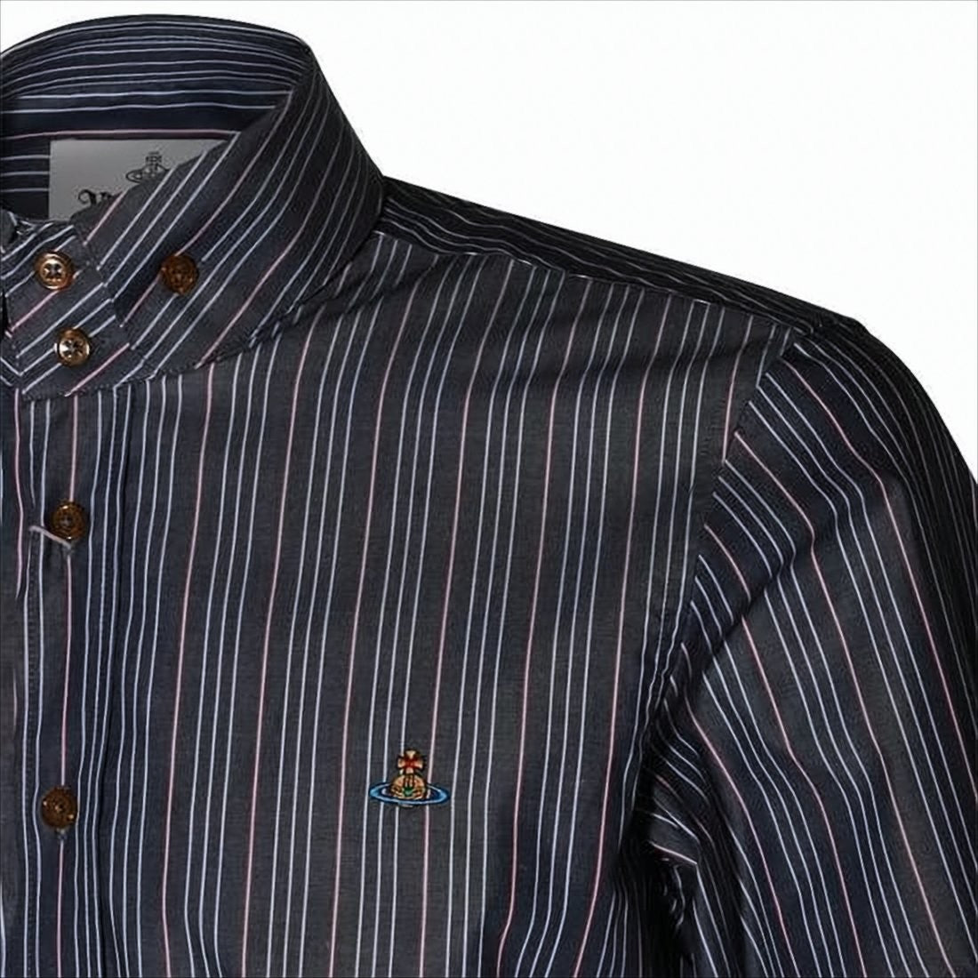 Vivienne Westwood Long-Sleeve Casual Shirt With Vertical Stripes