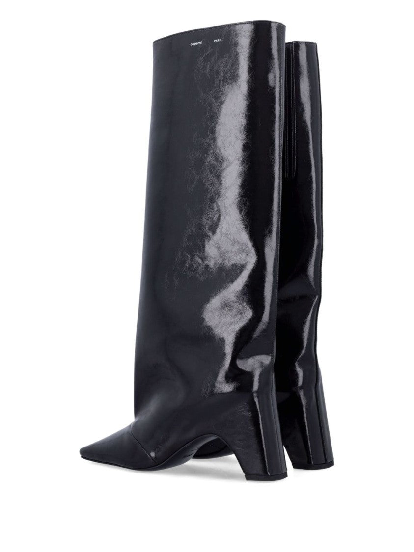 Coperni Crackle-Effect Faux Leather Mid-Calf Boots