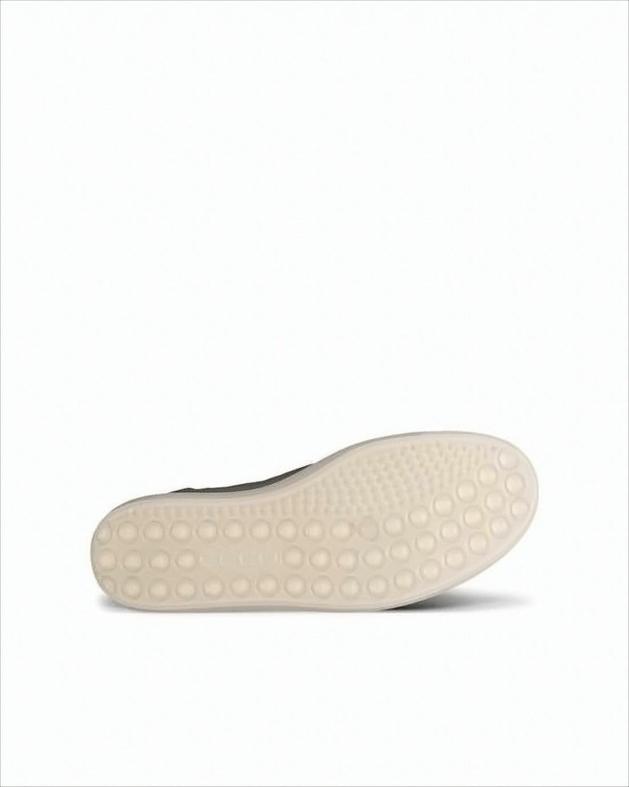 Ecco Minimalist Olive Green Leather Sneakers
