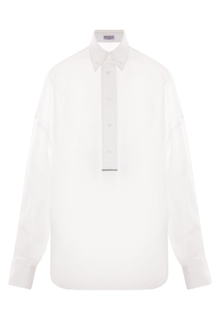 Brunello Cucinelli Long Sleeve White Shirt