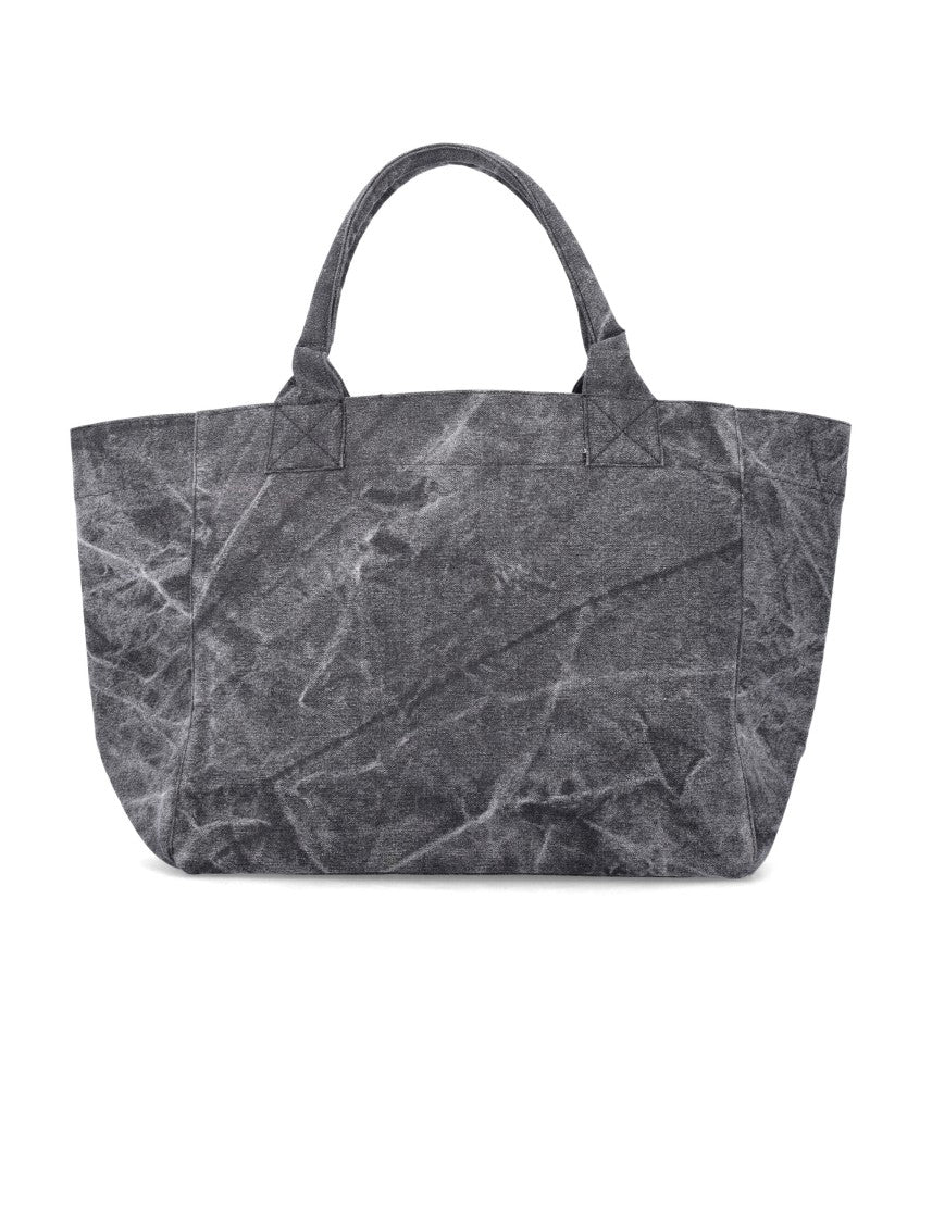 Ganni Fairy Print Textured Grey Tote