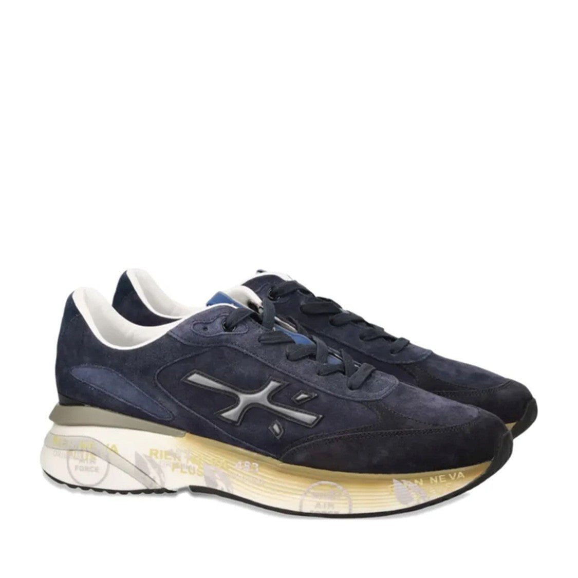 Premiata Blue Moerun Suede Gradient Sole Sneakers