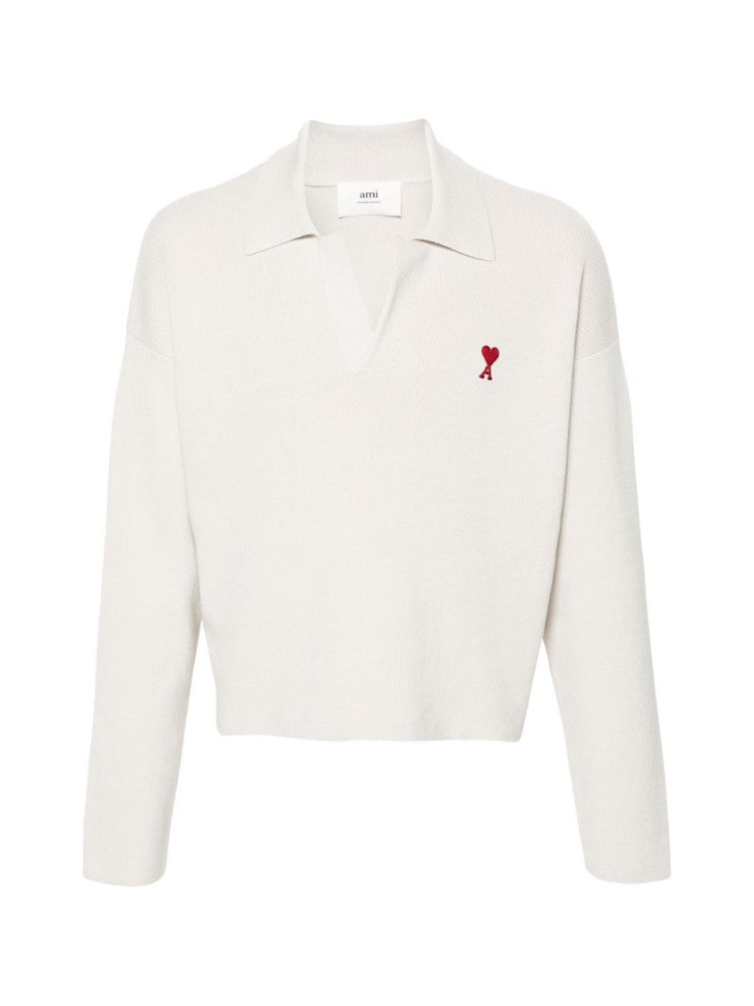 Ami Paris De Coeur Logo Polo Sweater