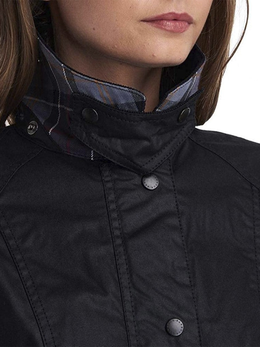 Barbour Beadnell Wax Jacket With Corduroy Collar
