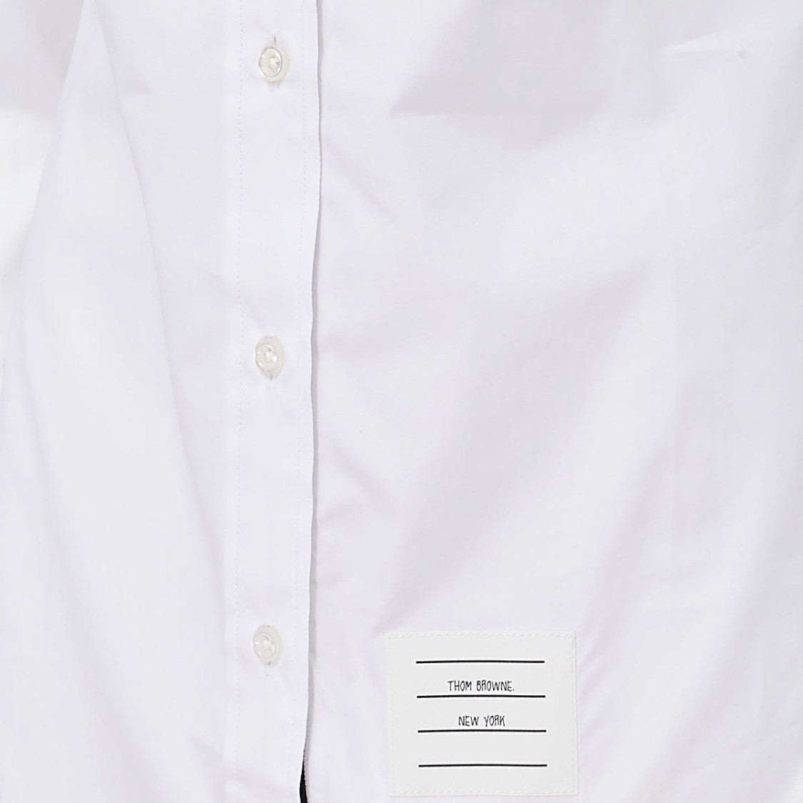 Thom Browne Crisp White Rwb Stripe Cotton Shirt