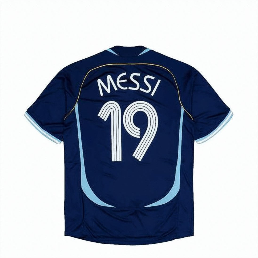 Adidas Deep Blue Performance Training T-Shirt With Messi Detailing