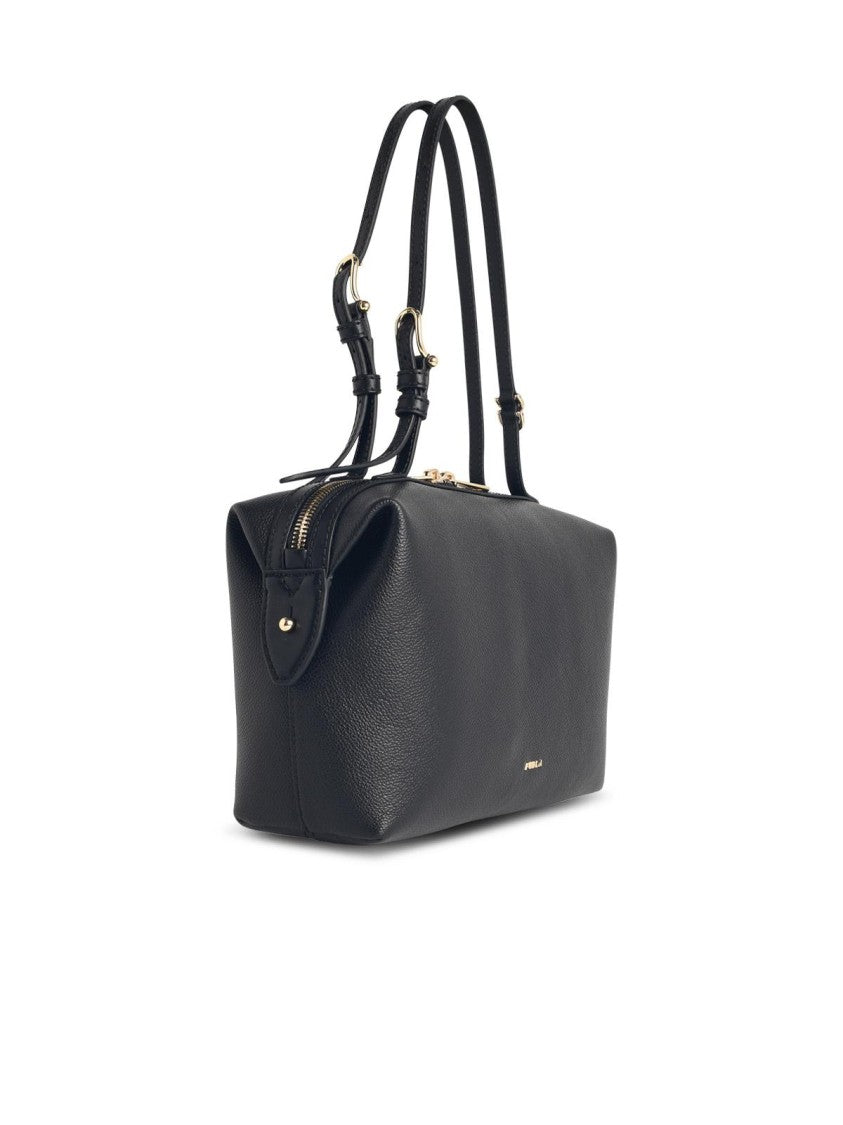 Furla Double' Black Leather Bag