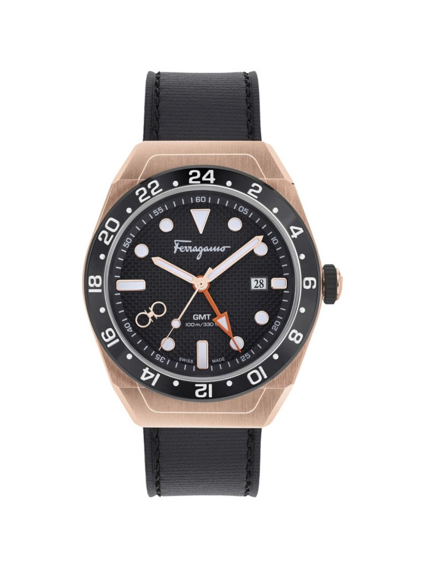 Ferragamo Slx Gmt 43Mm Quartz Watch