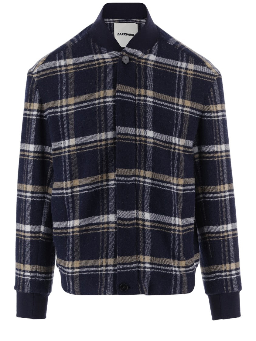 Darkpark Multicolor Check Ribbed Wool Cashmere-Blend Cardigan