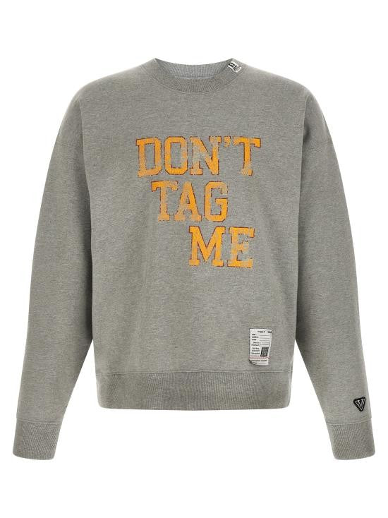 Maison Mihara Yasuhiro Orange Bold Text Long-Sleeve Sweatshirt