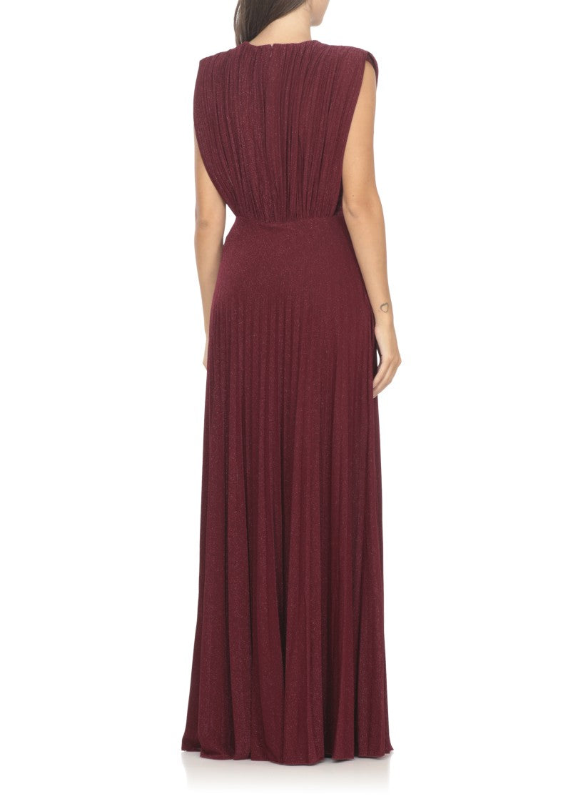 Elisabetta Franchi Lurex Red Carpet Dress