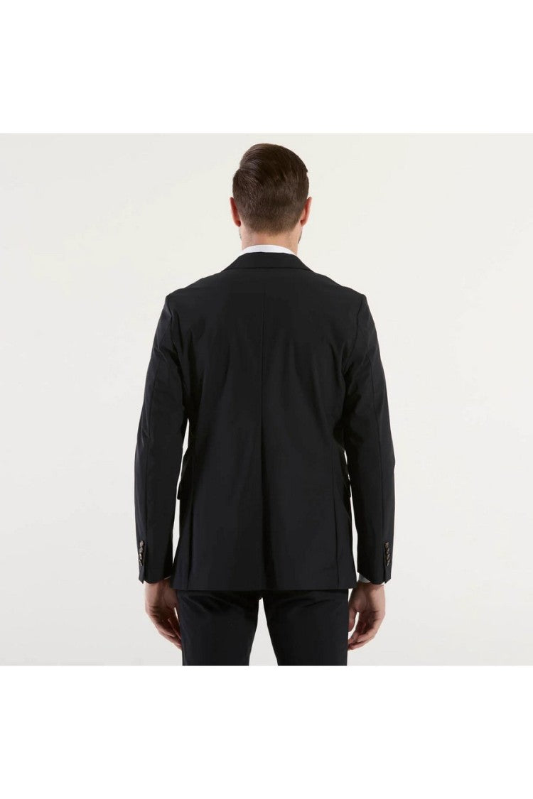Rrd Blue Wool-Blend Notch-Lapel Blazer