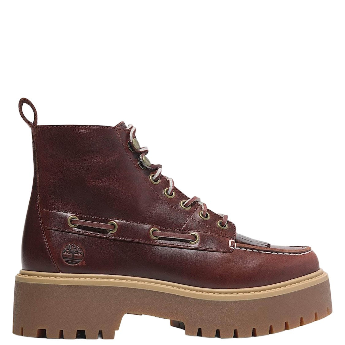 Timberland Stone Street Leather Platform Ankle Boots