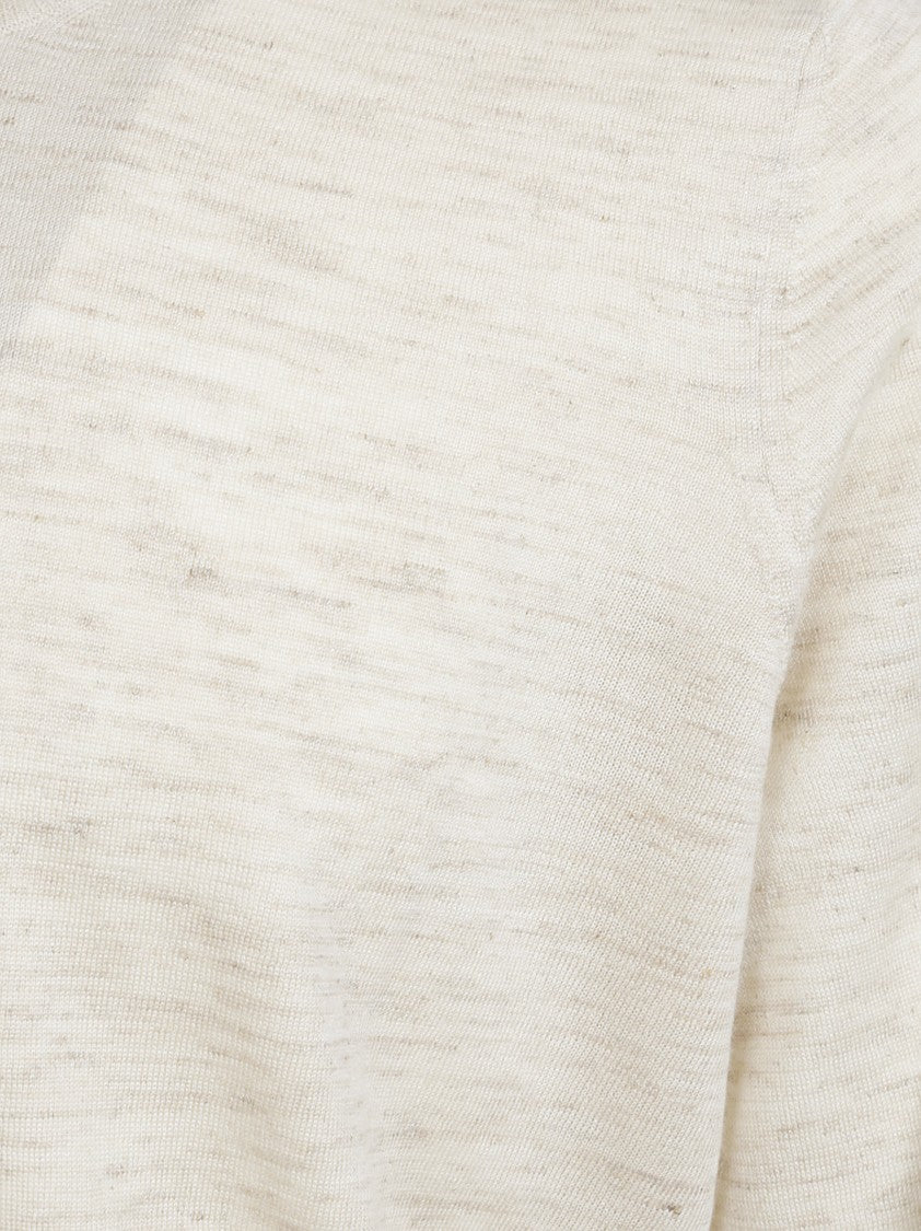 Brunello Cucinelli Crew Neck Sweater In Wool-Silk Blend