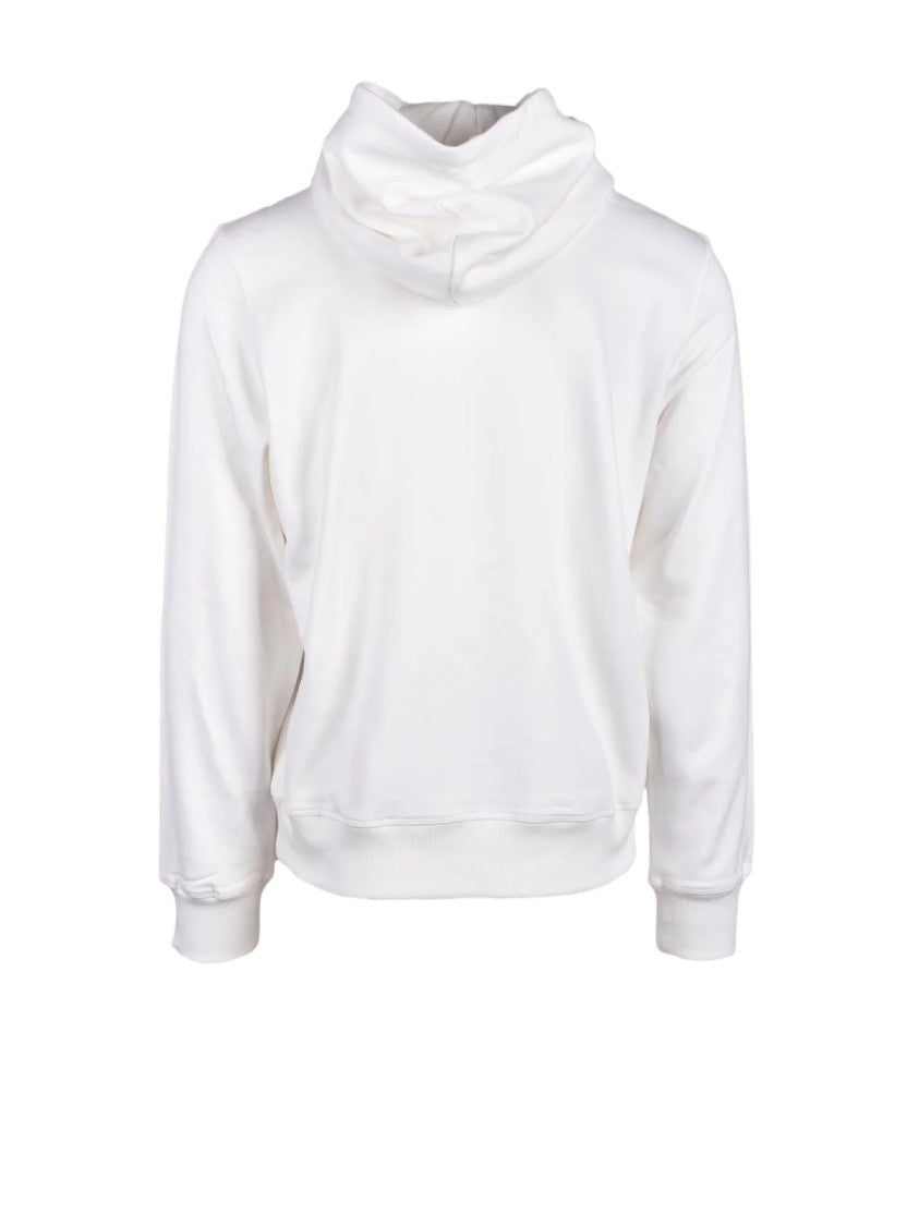Diesel White Cotton Hooded Sweatshirt