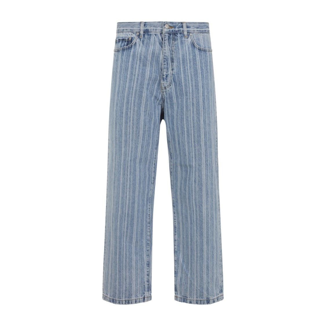 Carhartt Wip Blue Striped Wide-Leg Trousers With Classic Design