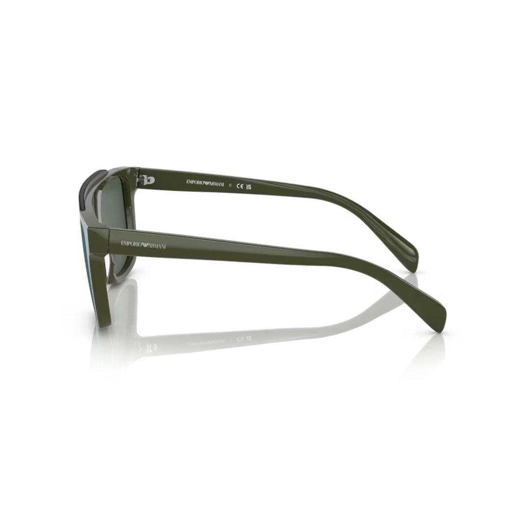 Emporio Armani 4193 Sole Rectangular Acetate Sunglasses With Glossy Finish