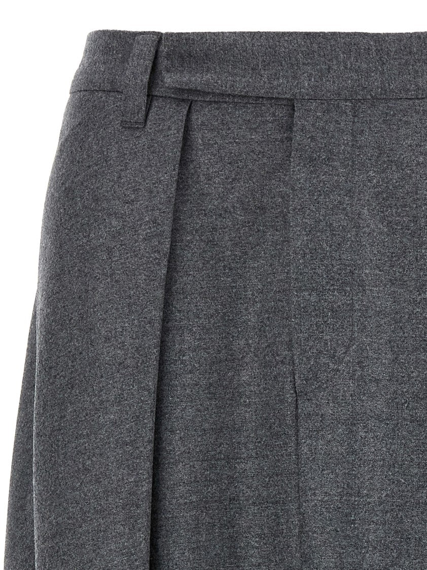 Brunello Cucinelli Asymmetrical Wool Skirt