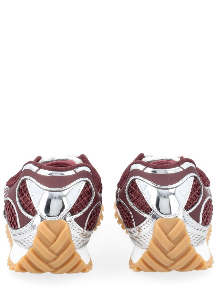 Bottega Veneta Orbit Burgundy Low-Profile Mesh Sneakers