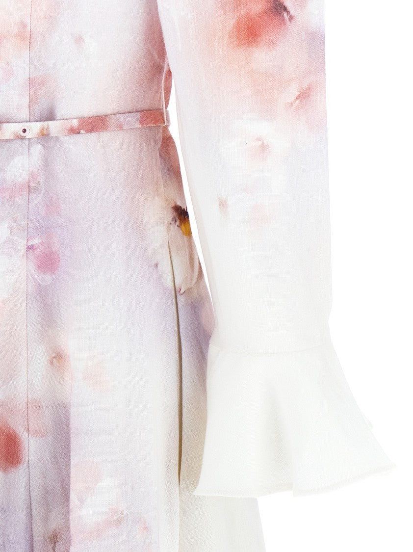 Zimmermann 'Crush Frill Sleeved Midi' Dress