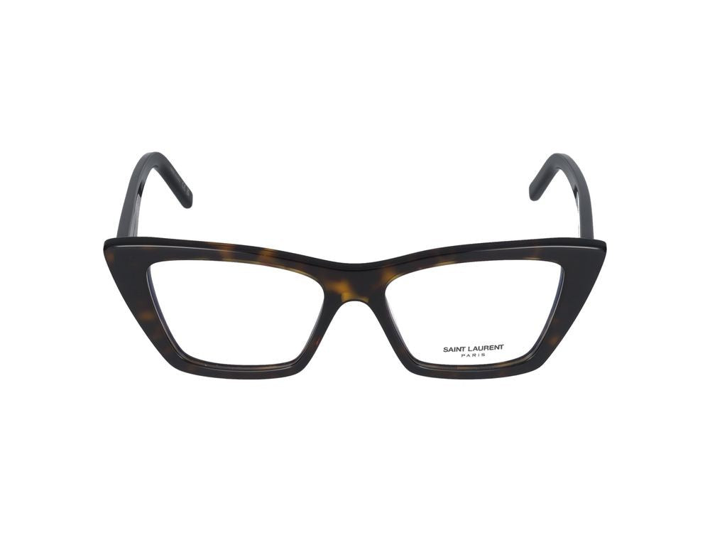 Saint Laurent Havana Oversized Cat-Eye Acetate Eyeglasses