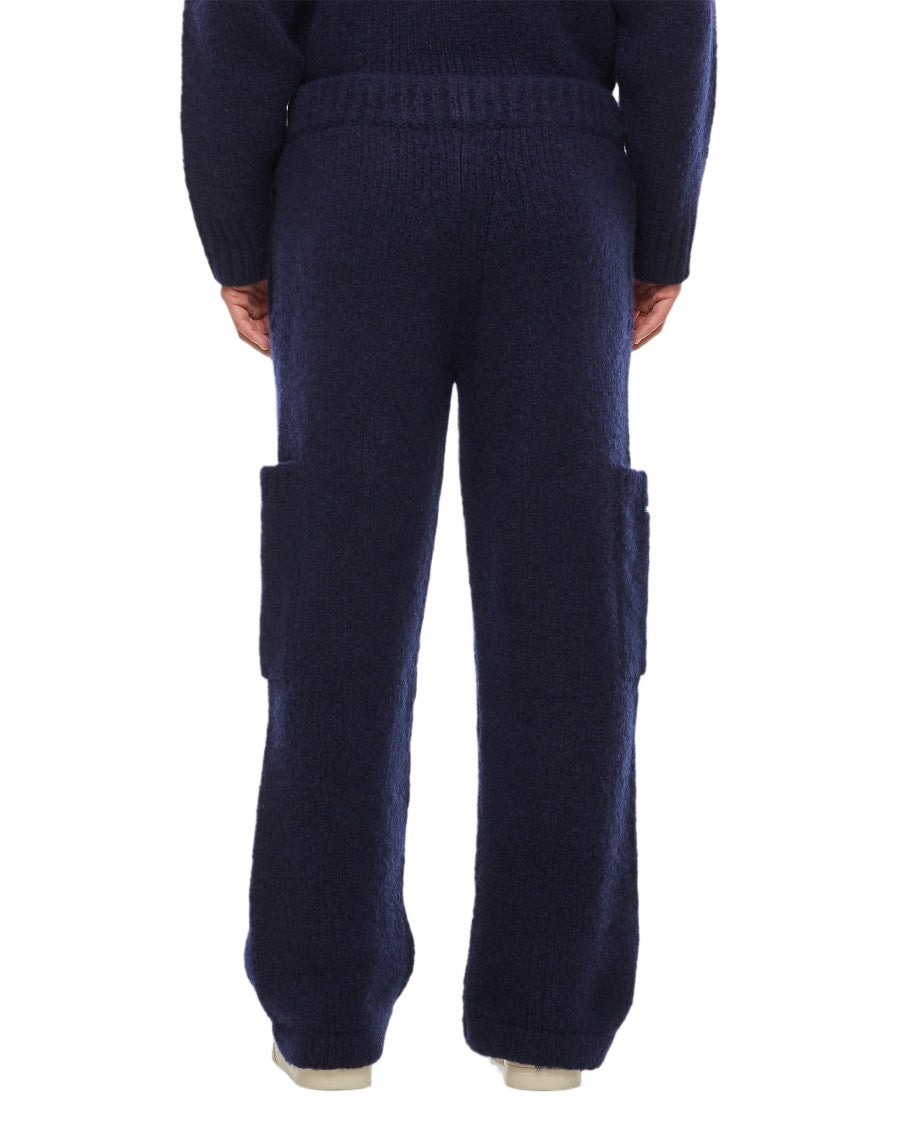 Alanui Wool Cargo Trousers With Drawstring Closure And Ribbed Cuffs