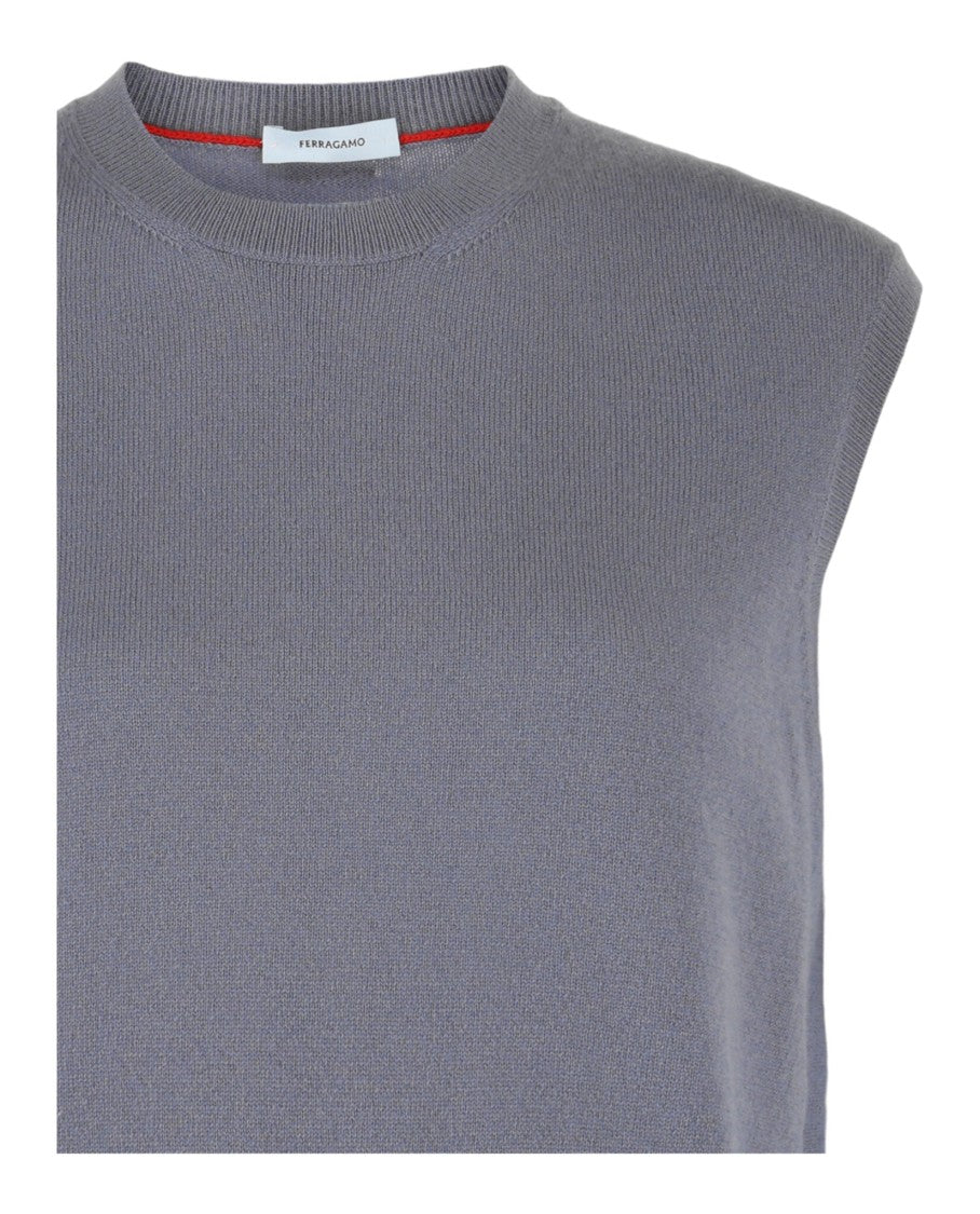 Ferragamo Ribbed Cashmere Knit Vest