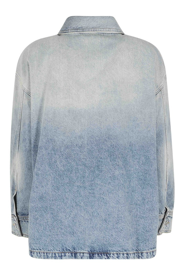 Icon Denim Denim Blue Nika Dropped-Shoulder Cotton Denim Jacket