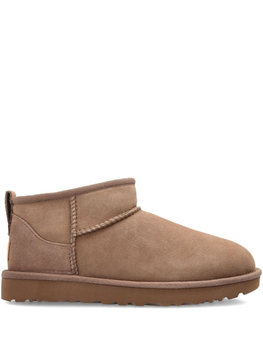 Ugg Ultra Mini Suede Boots With Plush Lining