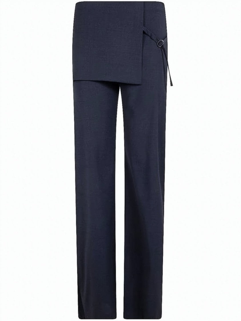 Paloma Wool Wide-Leg Suit Pants With Unique Overlay