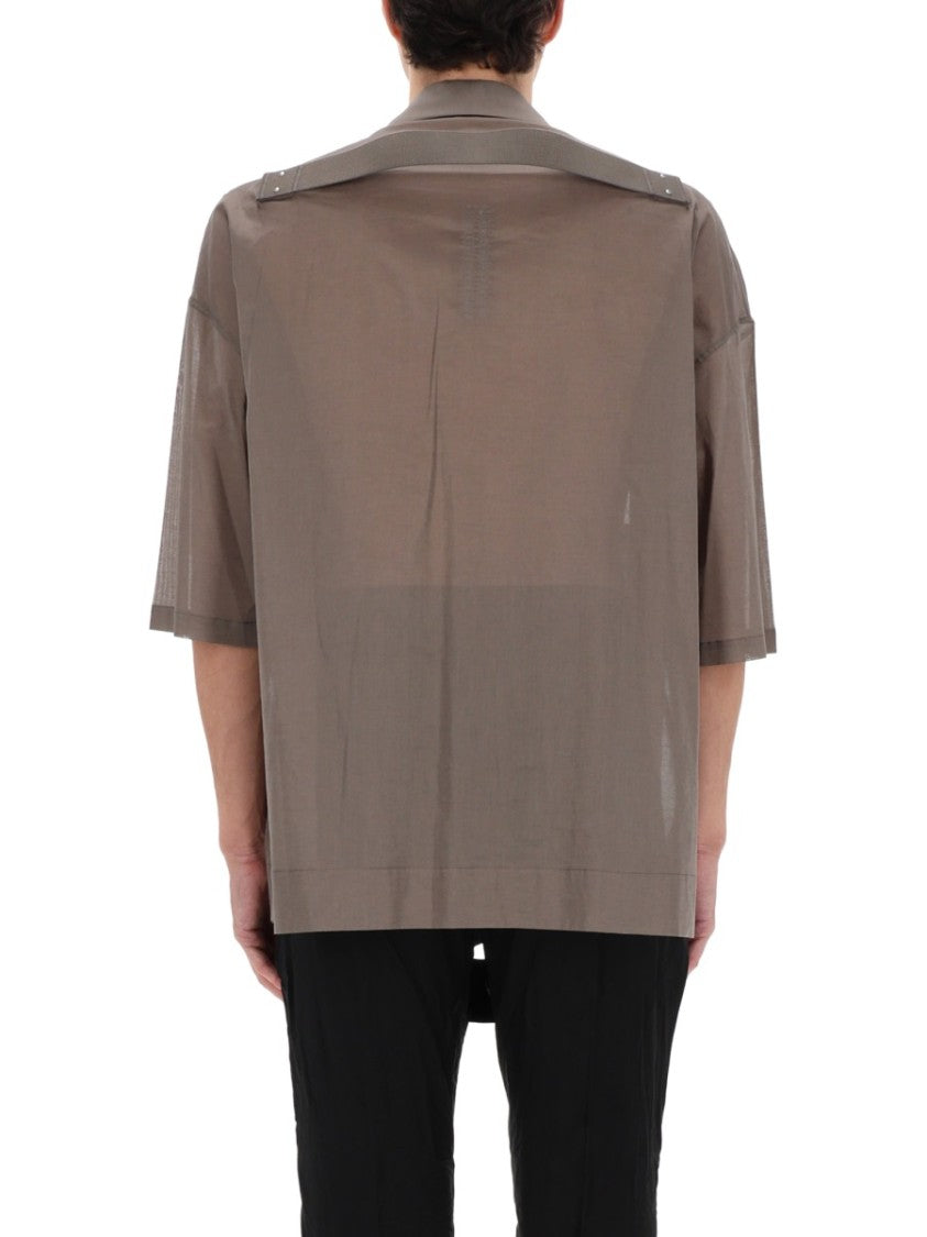 Rick Owens Magnum Tommy Oversized Utilitarian Cotton Shirt