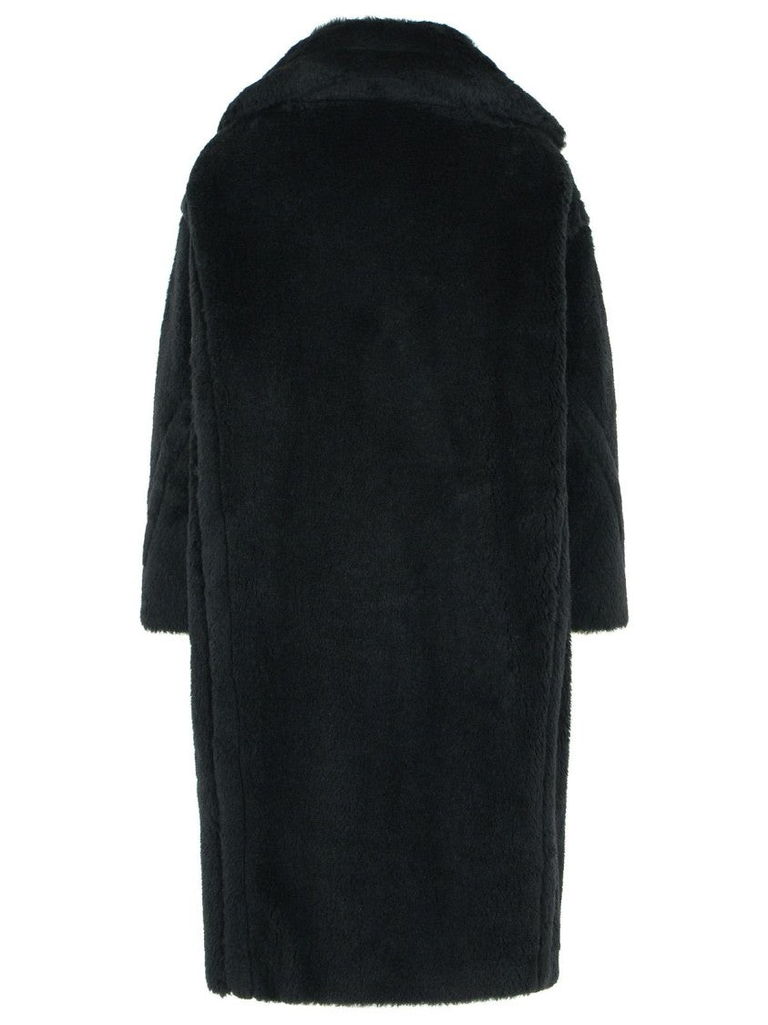 Max Mara Black Alpaca And Virgin Wool Coat