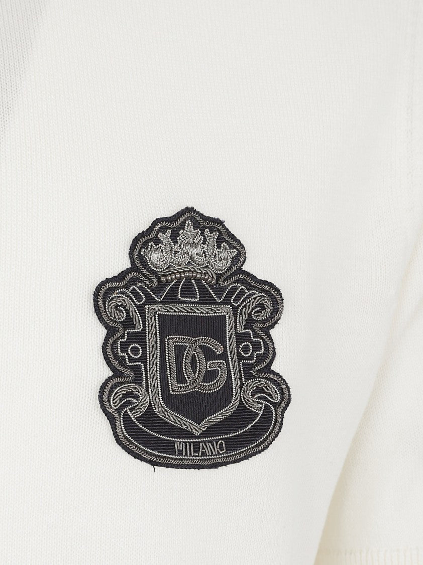 Dolce & Gabbana Short-Sleeved Polo Shirt With Ribbed Details