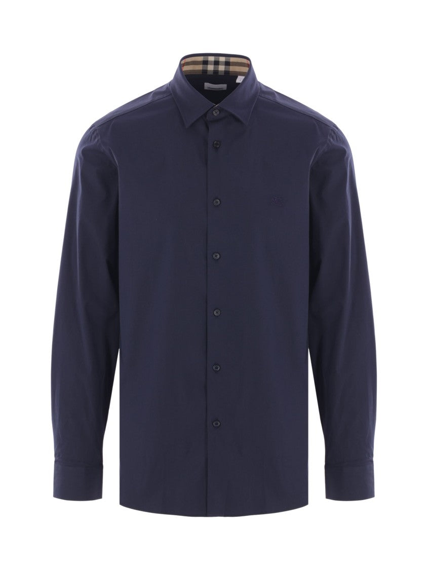 Burberry Sherfield Blue Equestrian Cotton Shirt
