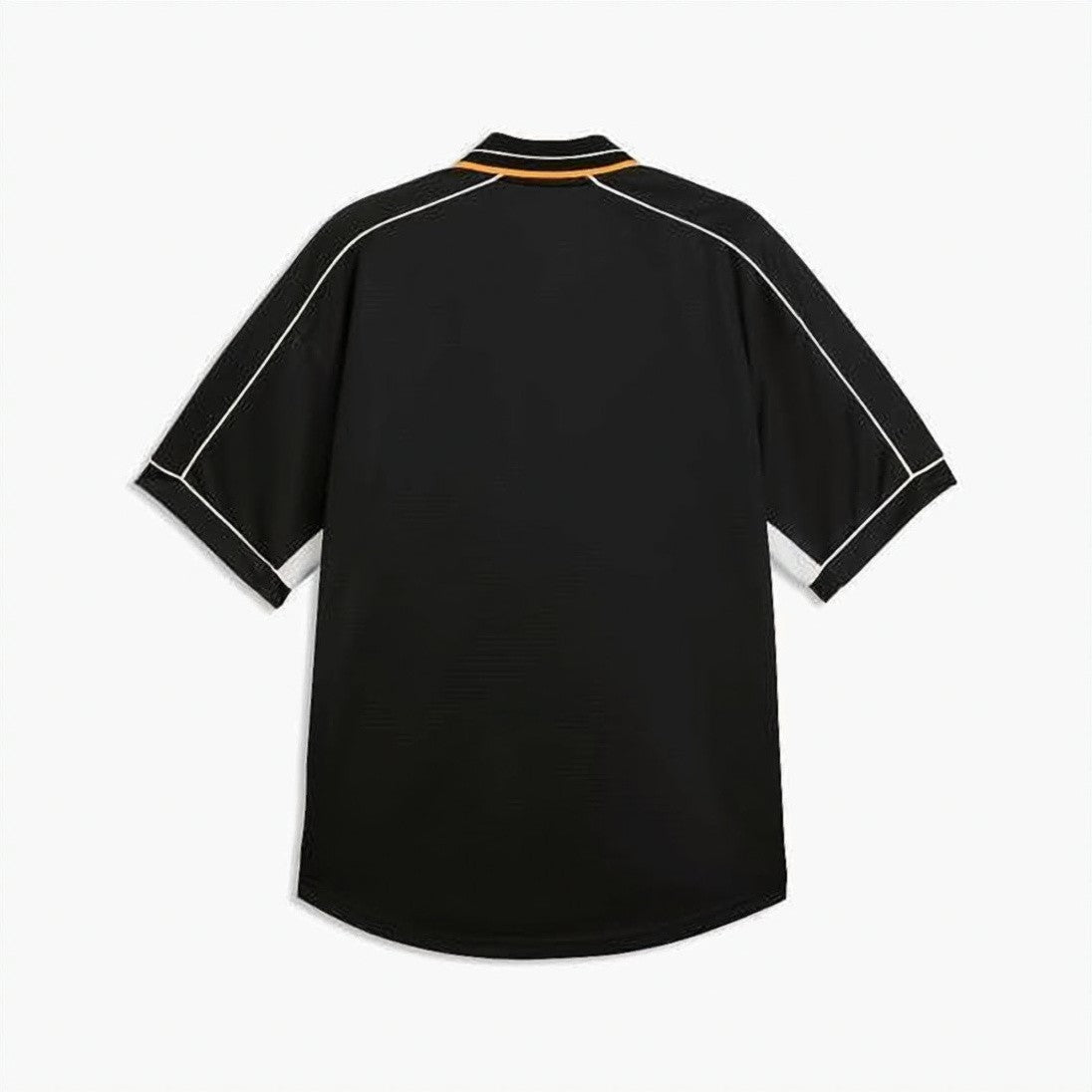 Puma Short-Sleeve Polo Shirt With Striped Collar And Emblem