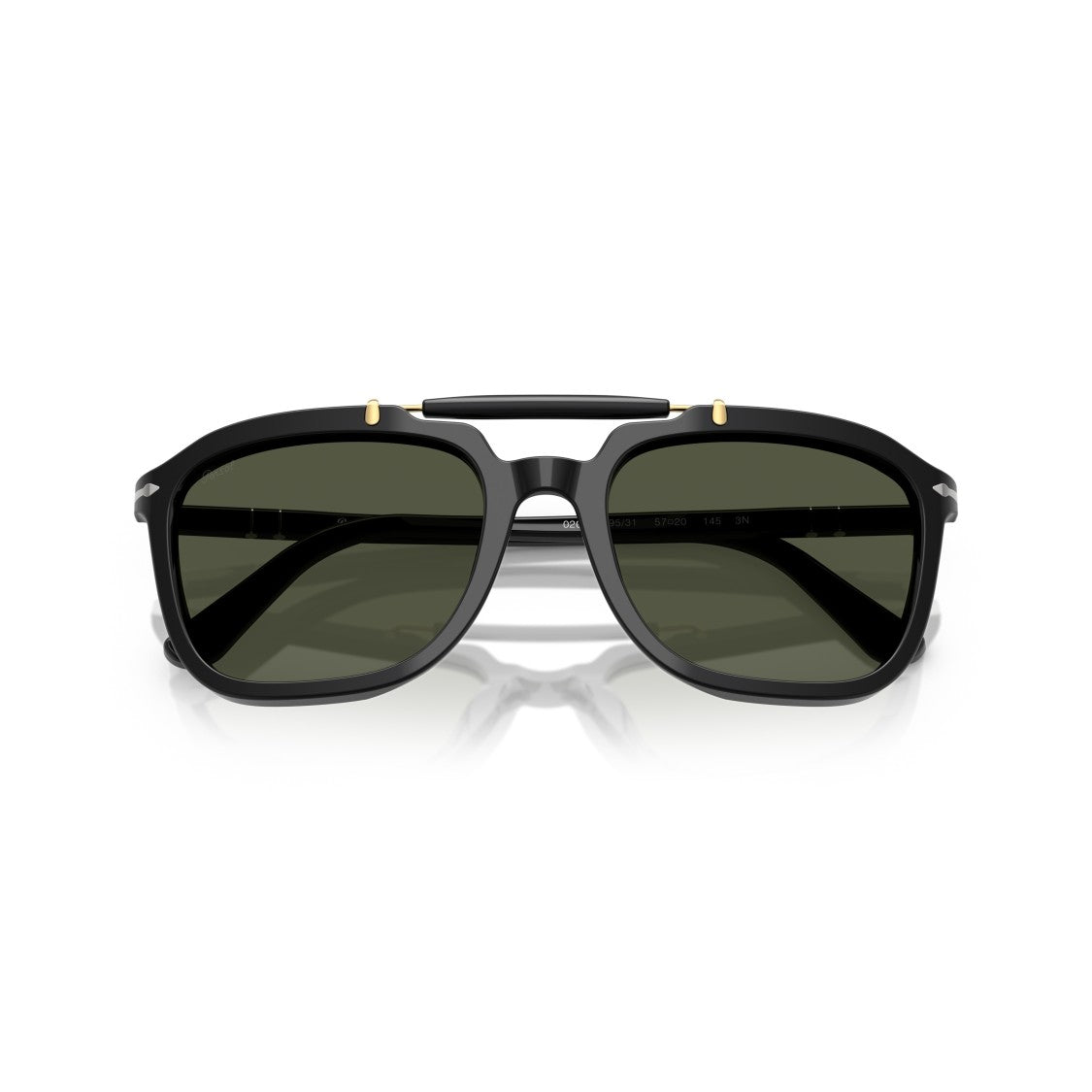 Persol 0Po0203s Bold Square Acetate Sunglasses With Gold-Tone Accents