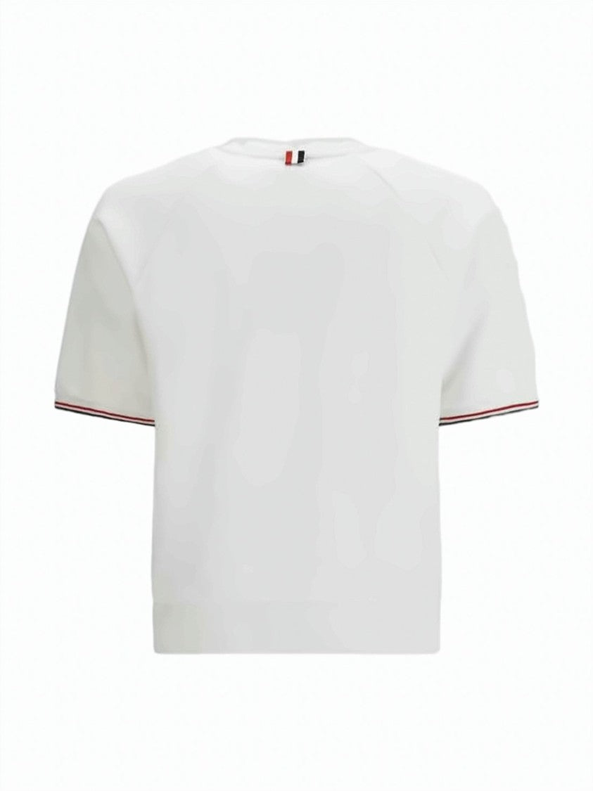 Thom Browne Boxy Fit White Cotton Thom Browne T-Shirt