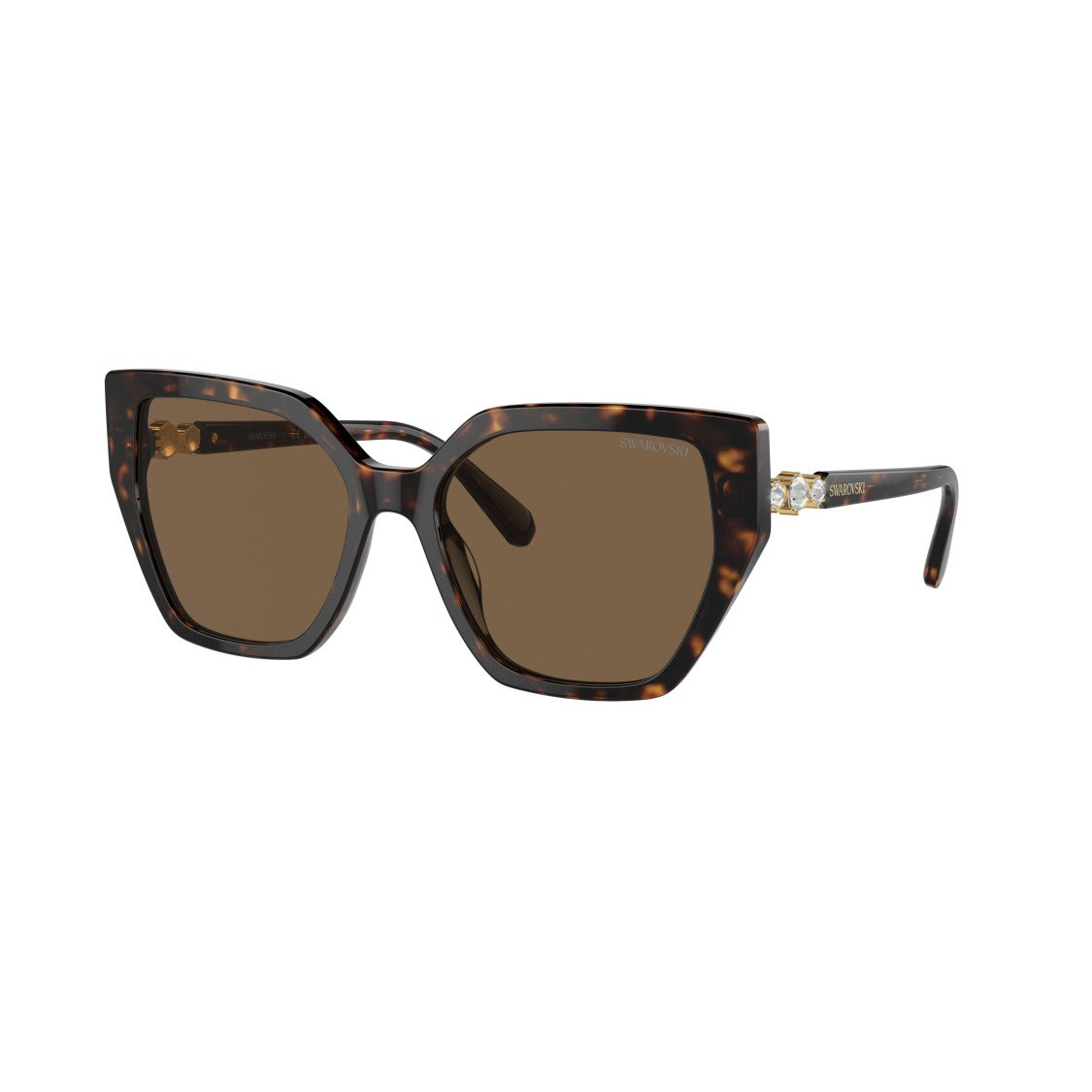 Swarovski 0Sk6016 Oversized Cat-Eye Sunglasses With Tortoiseshell Acetate