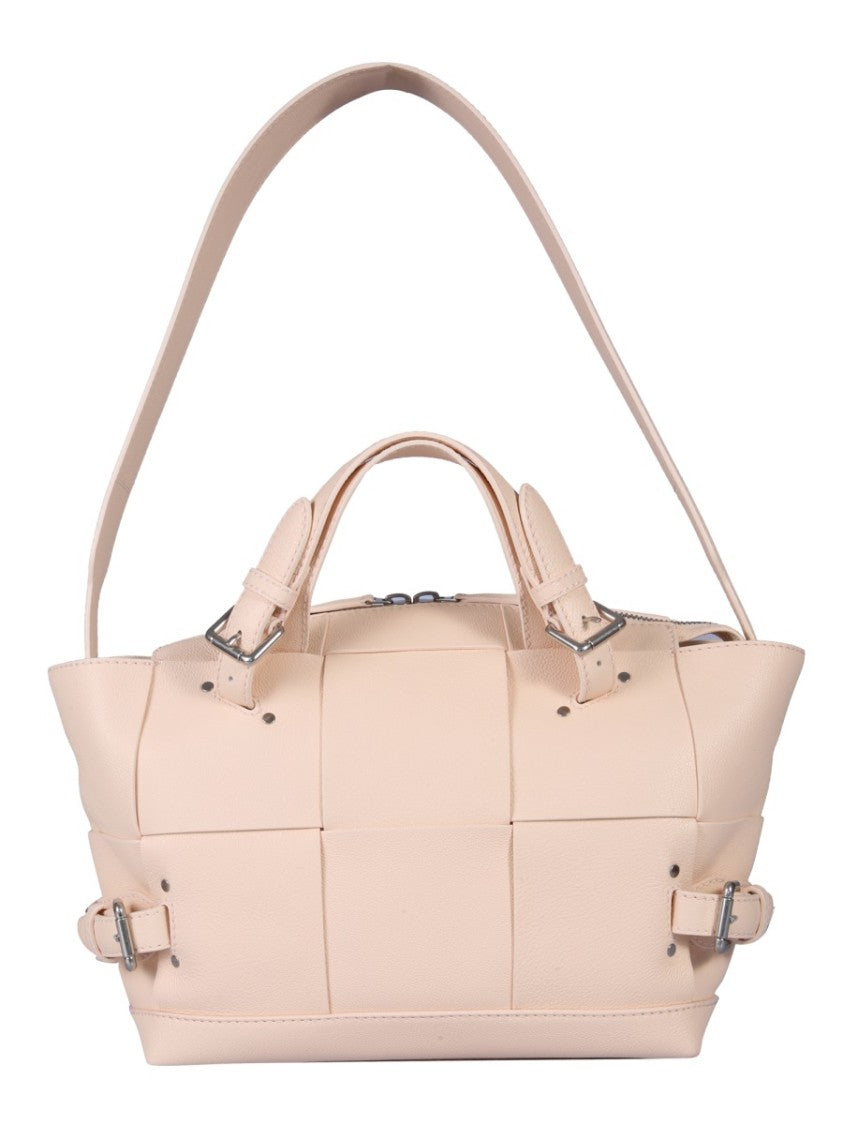 Bottega Veneta Structured Leather Shoulder Bag With Removable Strap