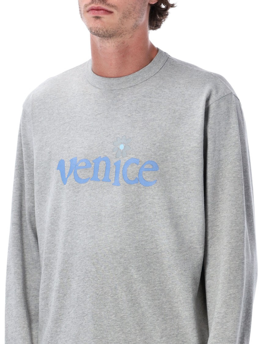 Erl Venice Long Sleeve T-Shirt In Grey