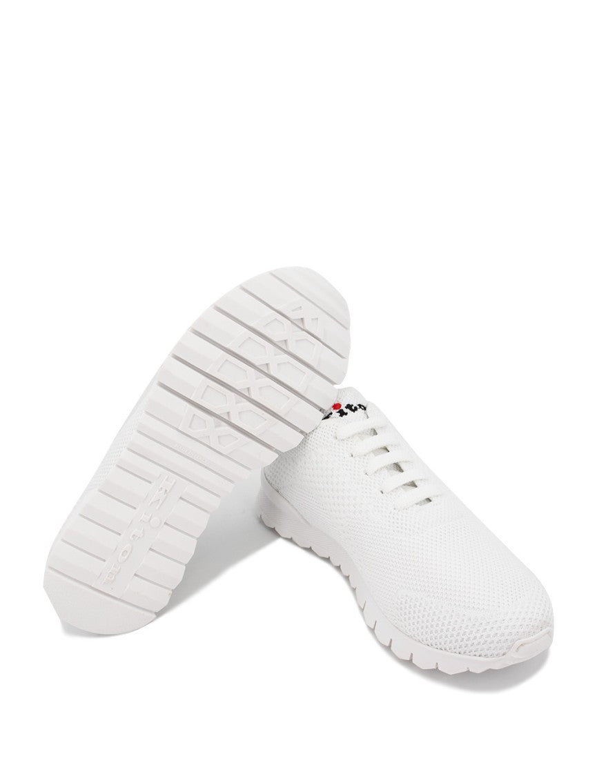 Kiton White Knitted Fabric Sneakers